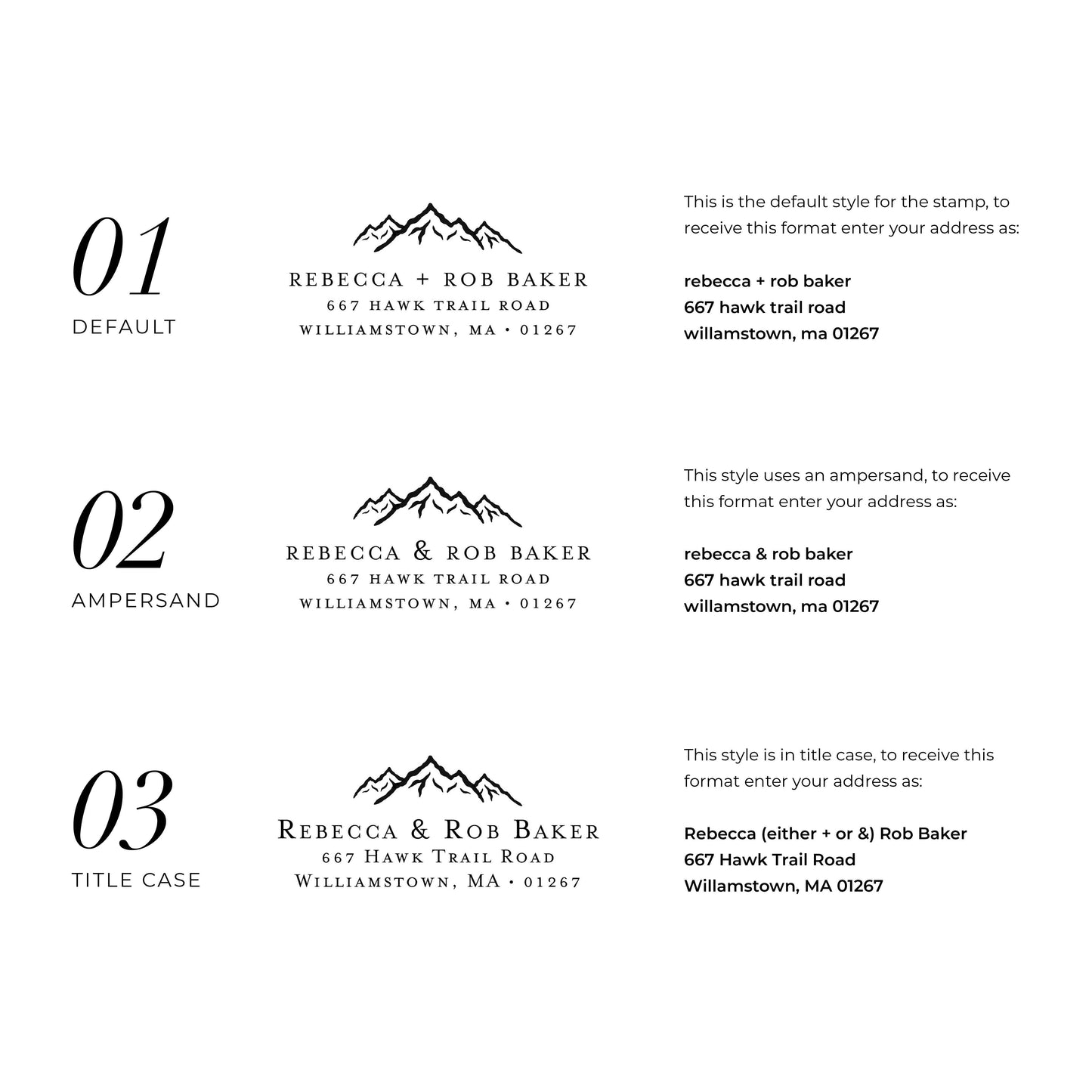 No. 64 Mountain Return Address Stamp