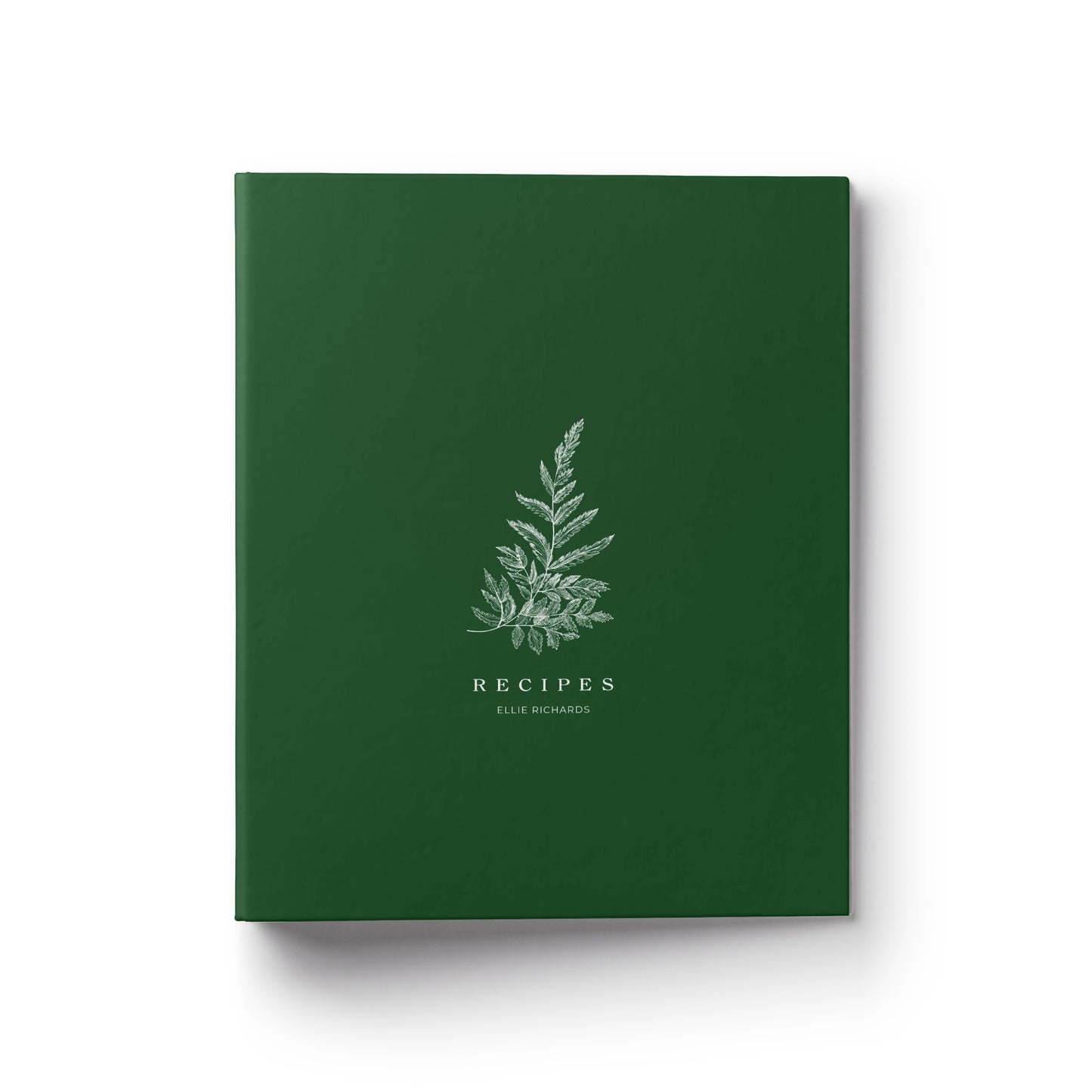 A botanical fern custom recipe binder makes the perfect gift for any occasion