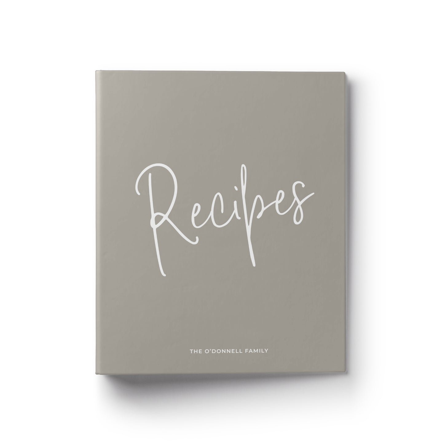 A calligraphy custom recipe binder makes the perfect gift for any occasion